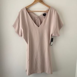 NWT Free Press Beige V-Neck Dress - size small